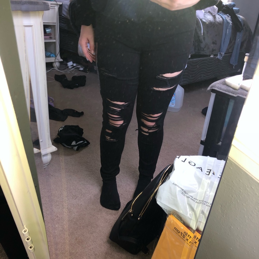 American eagle hi rise jegging crop